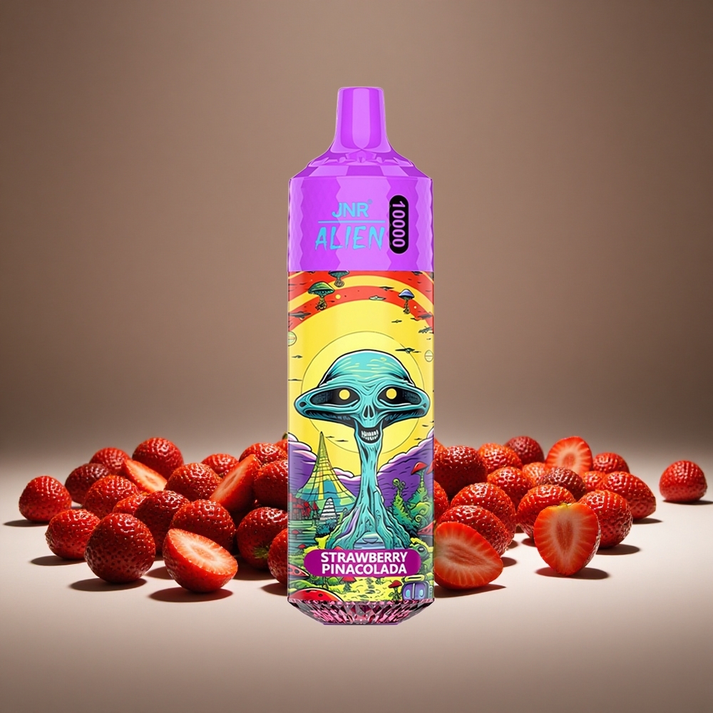 JNR Alien 10000 Puffs Strawberry Pina Colada 850mAh Battery 20ml E-liquid Type-C Charge RGB
