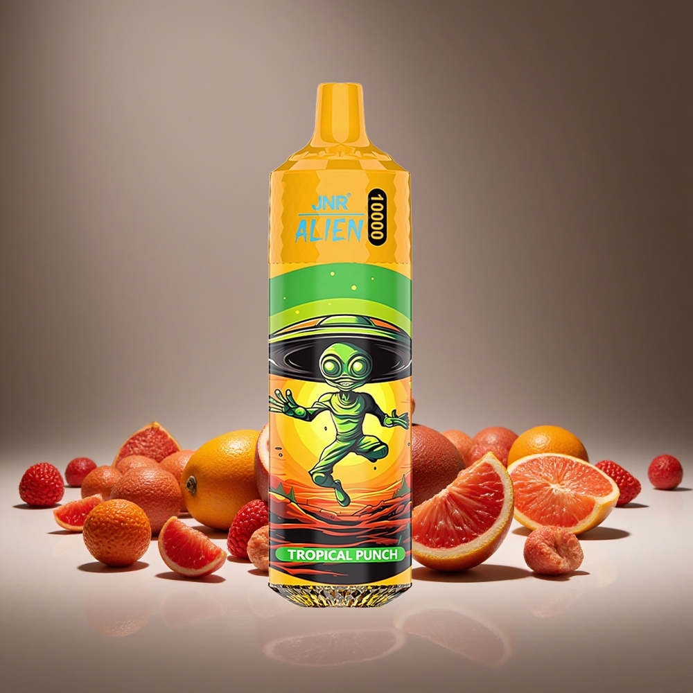 JNR Alien 10000 Puffs Tropical Punch 850mAh Battery 20ml E-liquid RGB LED Display Type-C Charge