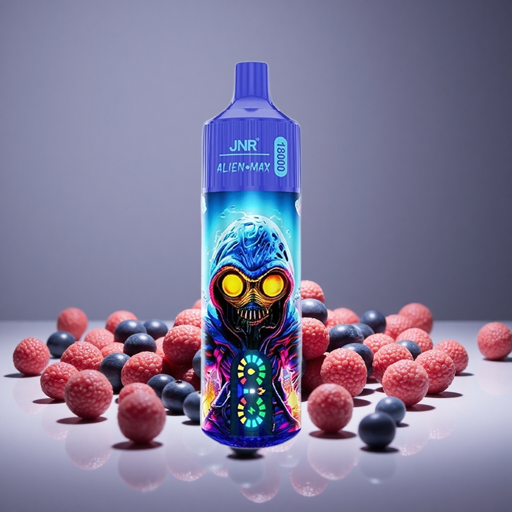 JNR Alien Max 18000 Puffs Blueberry Bubblegum Dual Mesh Coil 28ml E-liquid 850mAh Battery Type-C Charge