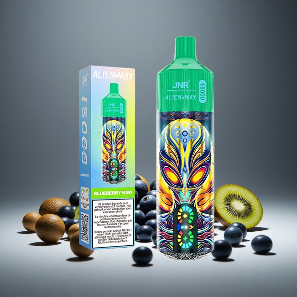 JNR Alien Max 18000 Puffs Blueberry Kiwi Dual Mesh 28ml E-liquid Type-C Charge 850mAh Battery