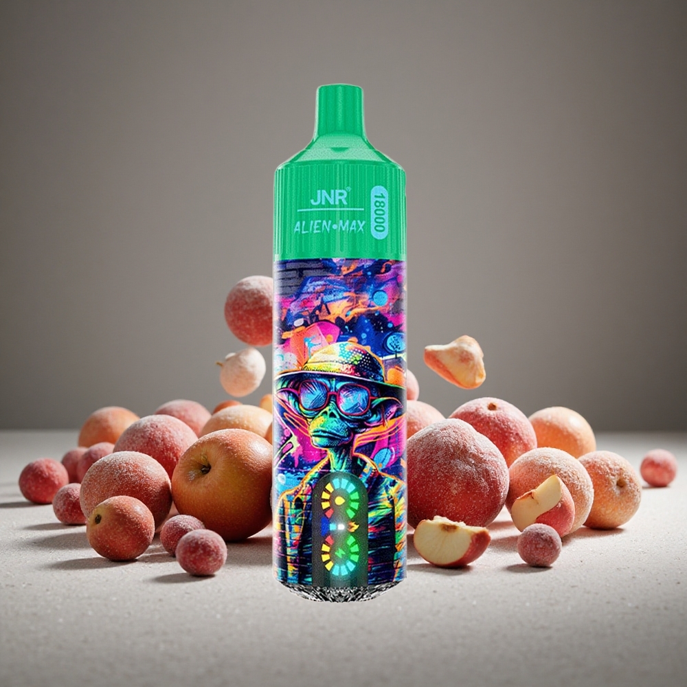 JNR Alien Max 18000 Puffs Frozen Apple LED Display Dual Mesh Coil 28ml E-liquid 0%/2%/3%/5% Nicotine