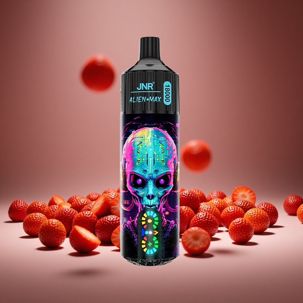 JNR Alien Max 18000 Puffs Hubba Bubba Strawberry LED Display Dual Mesh 28ml E-liquid