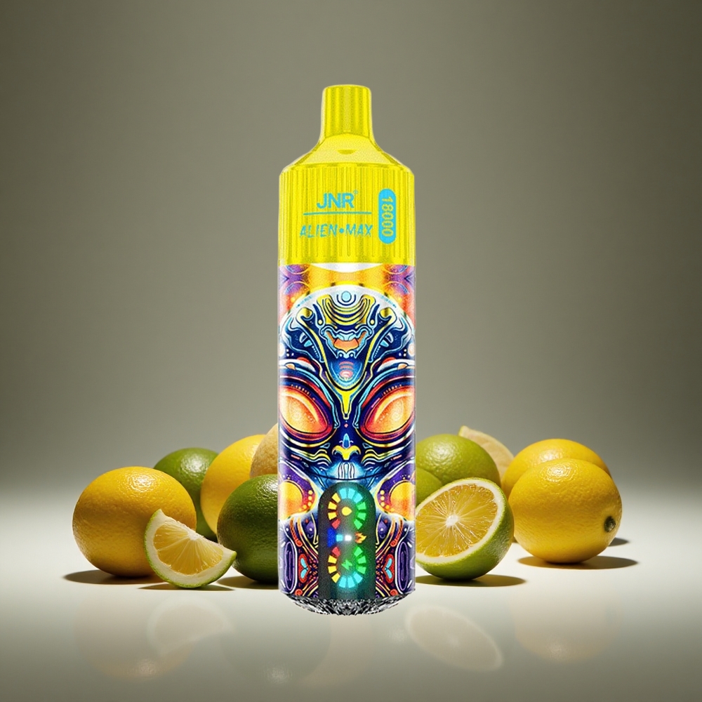 JNR Alien Max 18000 Puffs Lemon & Lime Dual Mesh Coil 28ml E-liquid 850mAh Battery Type-C Charge