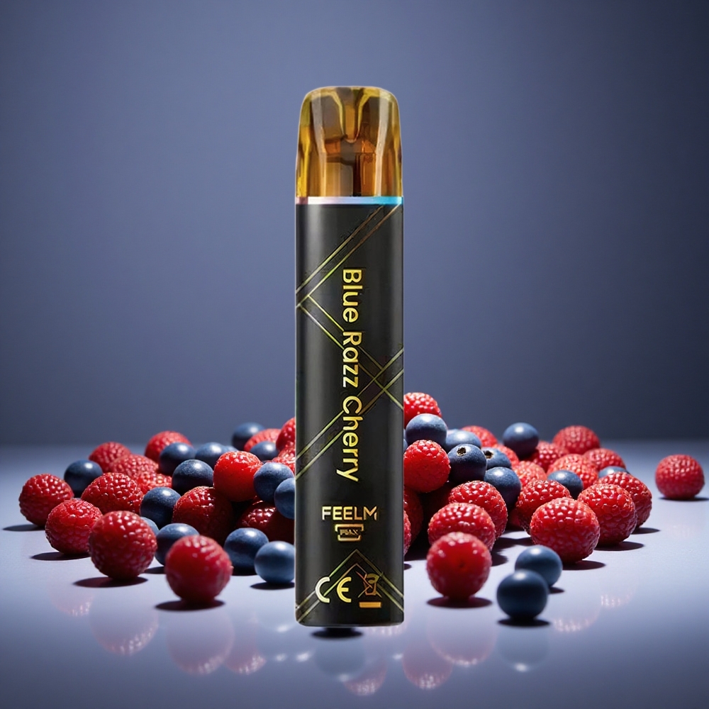 JNR Black&Golden 800 Puffs Blue Razz Cherry Disposable Vape 550mAh Battery 2ml E-liquid 2% Nicotine TPD