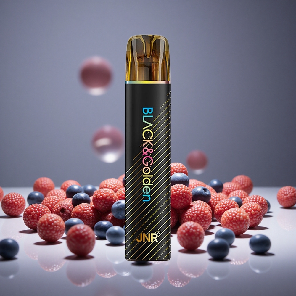 JNR Black&Golden 800 Puffs Blueberry Bubble Gum 550mAh Battery 2ml E-liquid 2% Nicotine