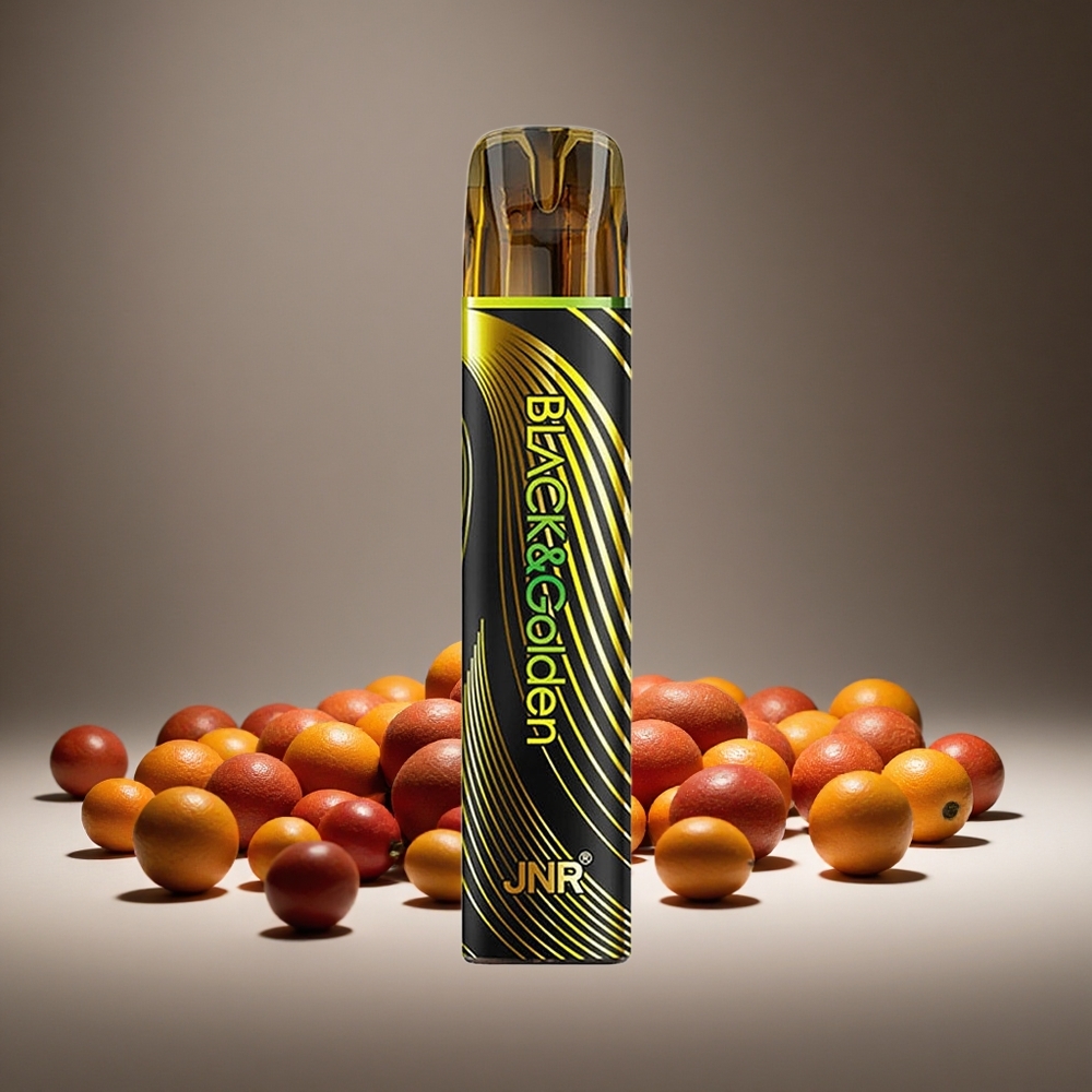 JNR Black&Golden 800 Puffs Disposable Vape Sour Apple Ice 550mAh Battery 2ml E-liquid 2% Nicotine TPD