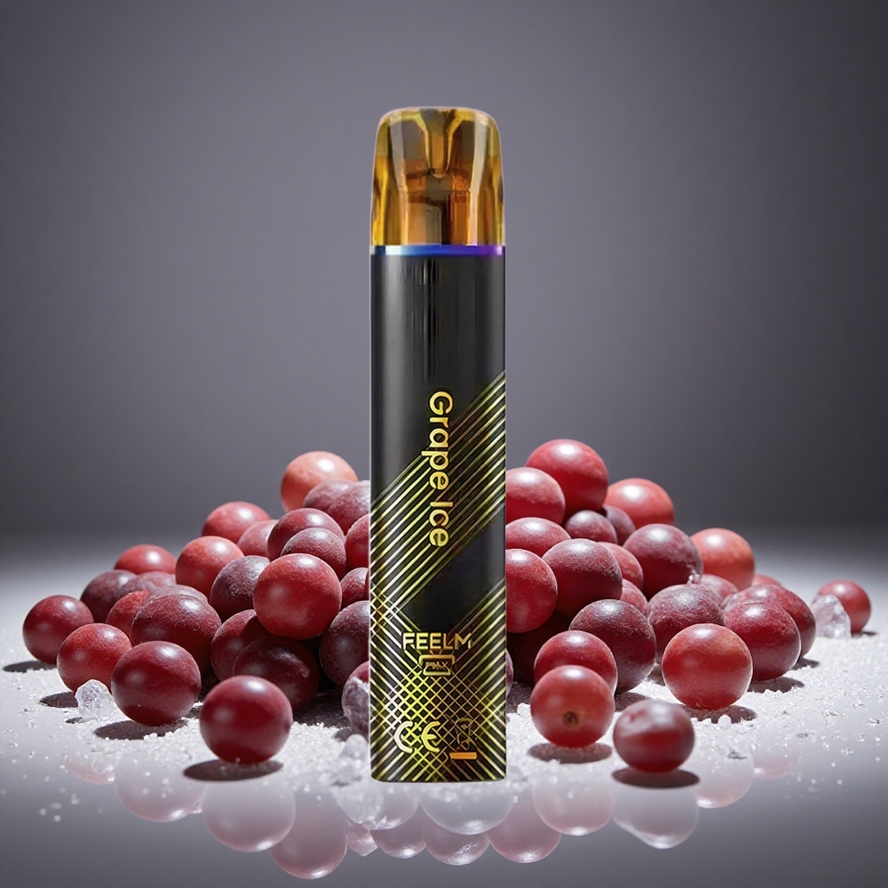 JNR Black&Golden 800 Puffs Grape Ice Disposable Vape 550mAh Battery 2ml E-liquid 2% Nicotine TPD