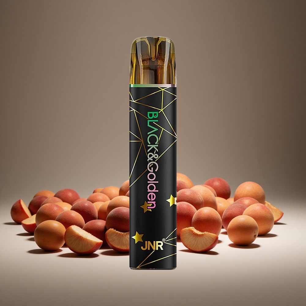 JNR Black&Golden 800 Puffs Peach Disposable Vape 550mAh Battery 2ml E-liquid 2% Nicotine