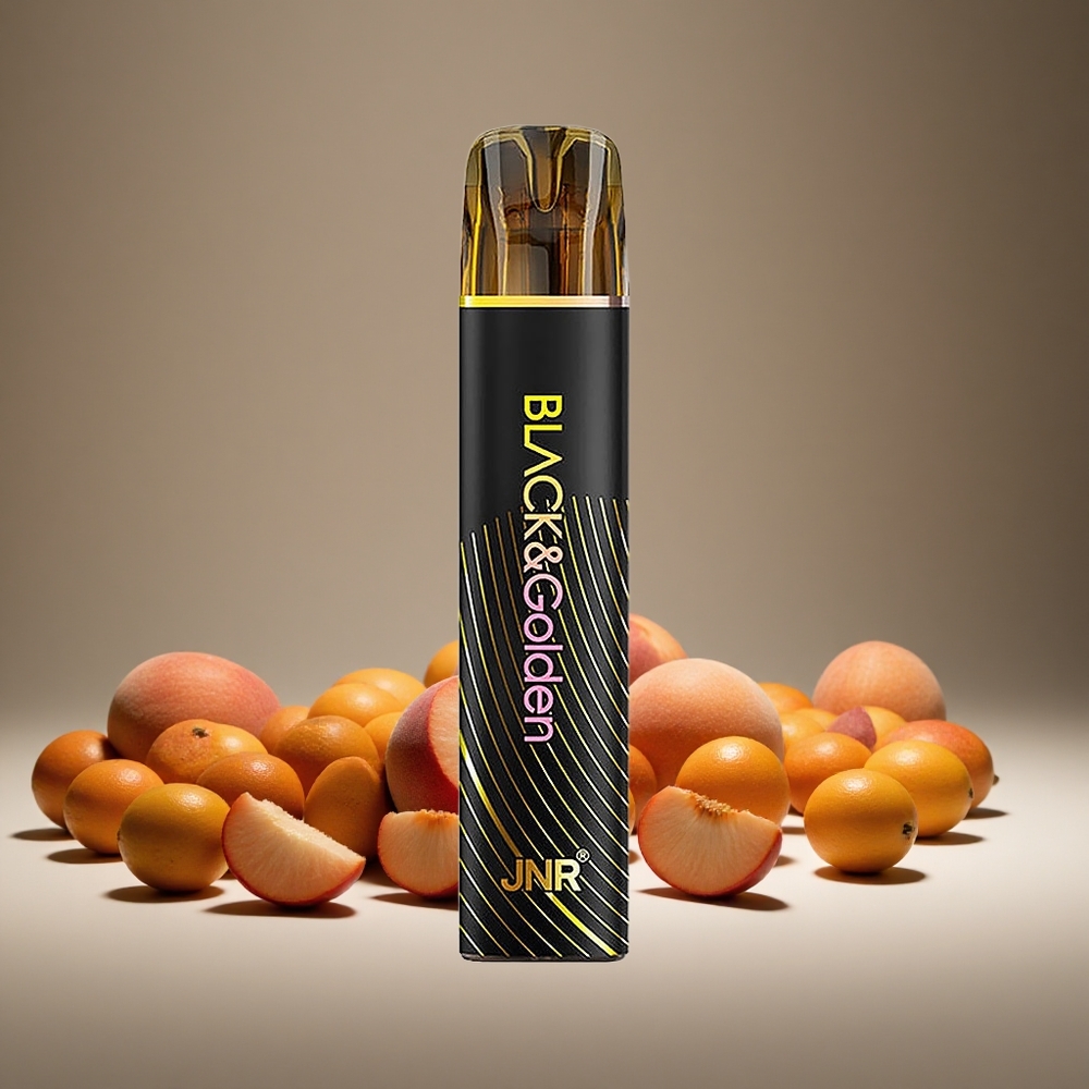 JNR Black&Golden 800 Puffs Peach Mango 550mAh Battery 2ml E-liquid 2% Nicotine TPD