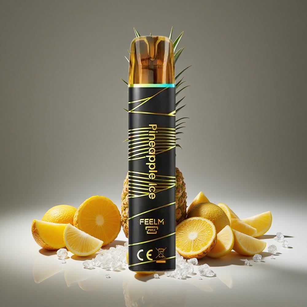 JNR Black&Golden 800 Puffs Pineapple Ice Disposable Vape 550mAh Battery 2ml E-liquid 2% Nicotine TPD