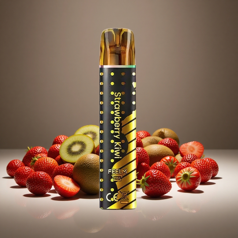 JNR Black&Golden 800 Puffs Strawberry Kiwi Disposable Vape 550mAh Battery 2ml E-liquid 2% Nicotine TPD