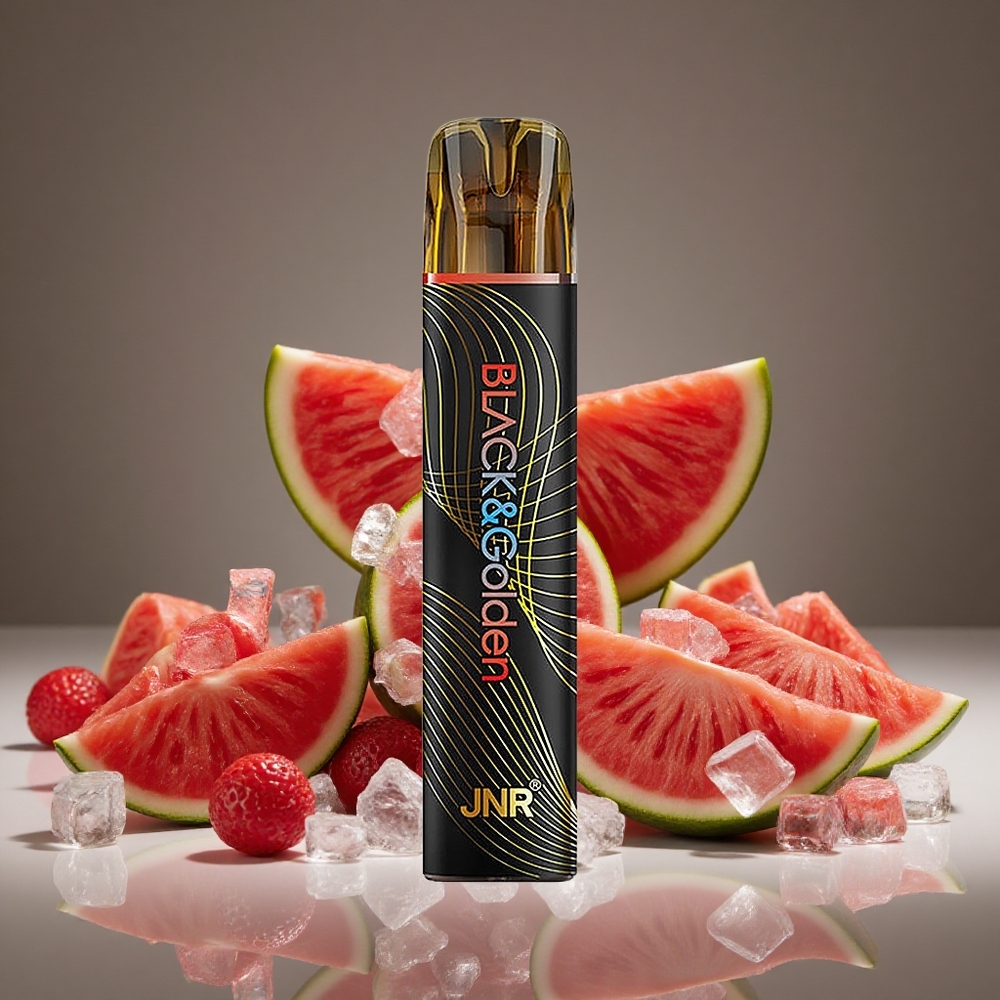 JNR Black&Golden 800 Puffs Watermelon Ice Disposable Vape 550mAh Battery 2ml E-liquid 2% Nicotine