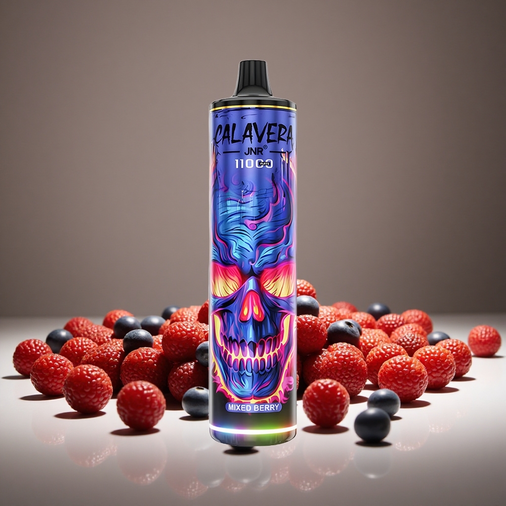 JNR Calavera 11000 Puffs Mixed Berry Disposable Vape 21ml E-liquid 0%/2%/5% Nicotine Type-C Charge