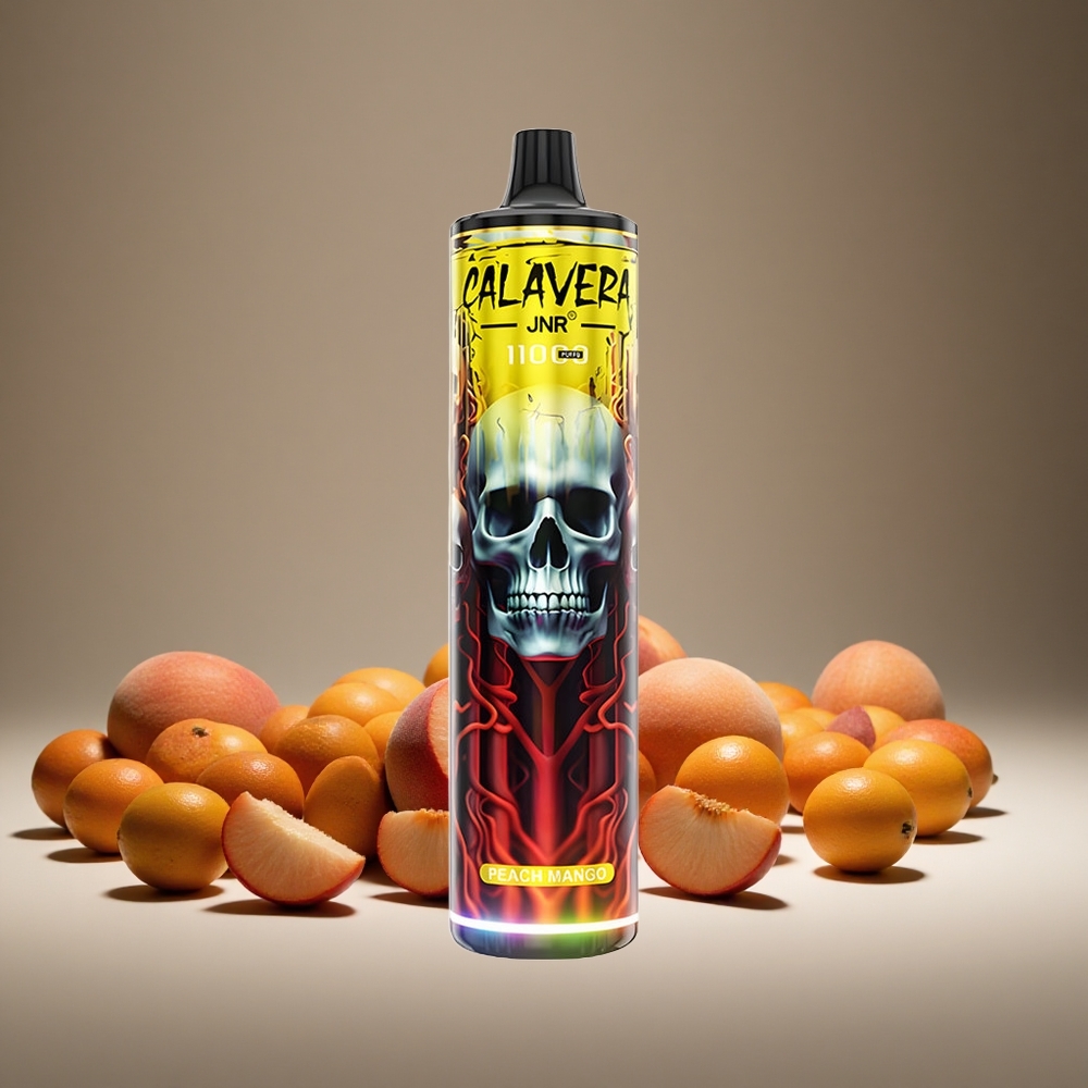 JNR Calavera 11000 Puffs Peach Mango Disposable Vape with 850mAh Battery 21ml E-liquid 1.0ohm Mesh Coil