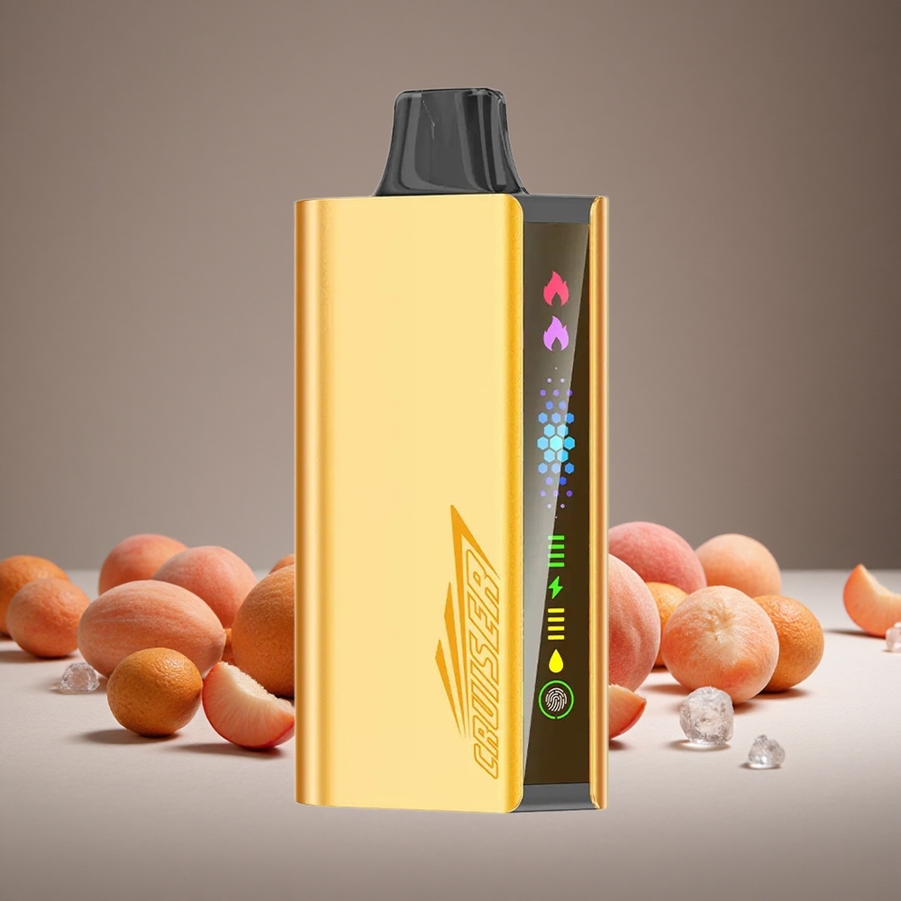 JNR Cruiser 12000 Puffs Peach Ice No-Charge Disposable Vape with 3500mAh Battery, 25ml E-liquid, 1.2ohm Dual Mesh Coil