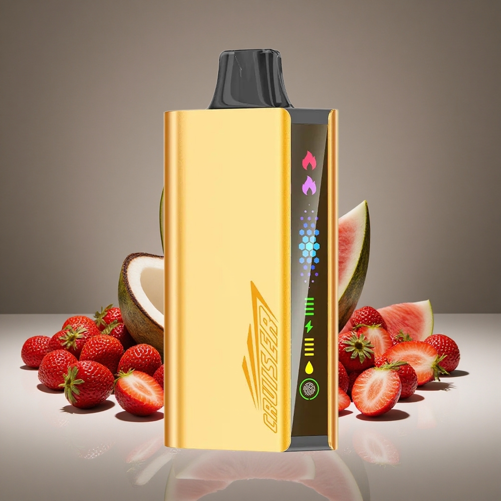 JNR Cruiser 12000 Puffs Strawberry Coconut Watermelon No-Charge Disposable Vape with Animation Screen