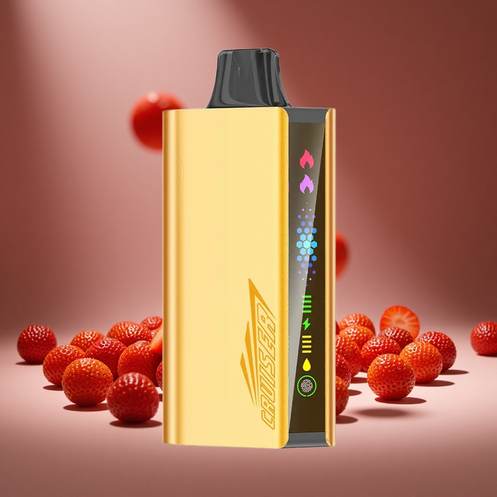 JNR Cruiser 12000 Puffs Strawberry No-Charge Disposable Vape 3500mAh Battery 25ml E-liquid 1.2ohm Dual Mesh