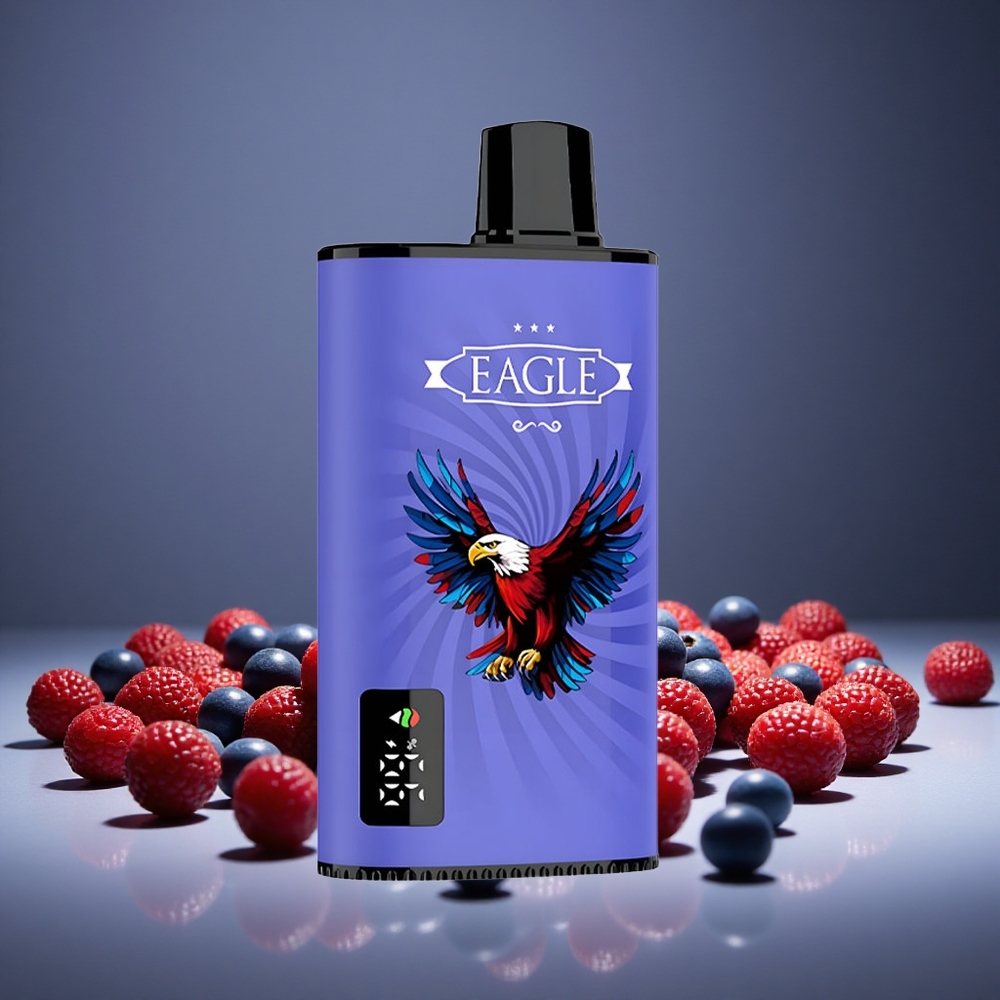 JNR EAGLE Smart 23000 Puffs Blue Razz Cherry Disposable Vape with Digital Screen 1.0ohm Mesh Coil 25ml E-liquid