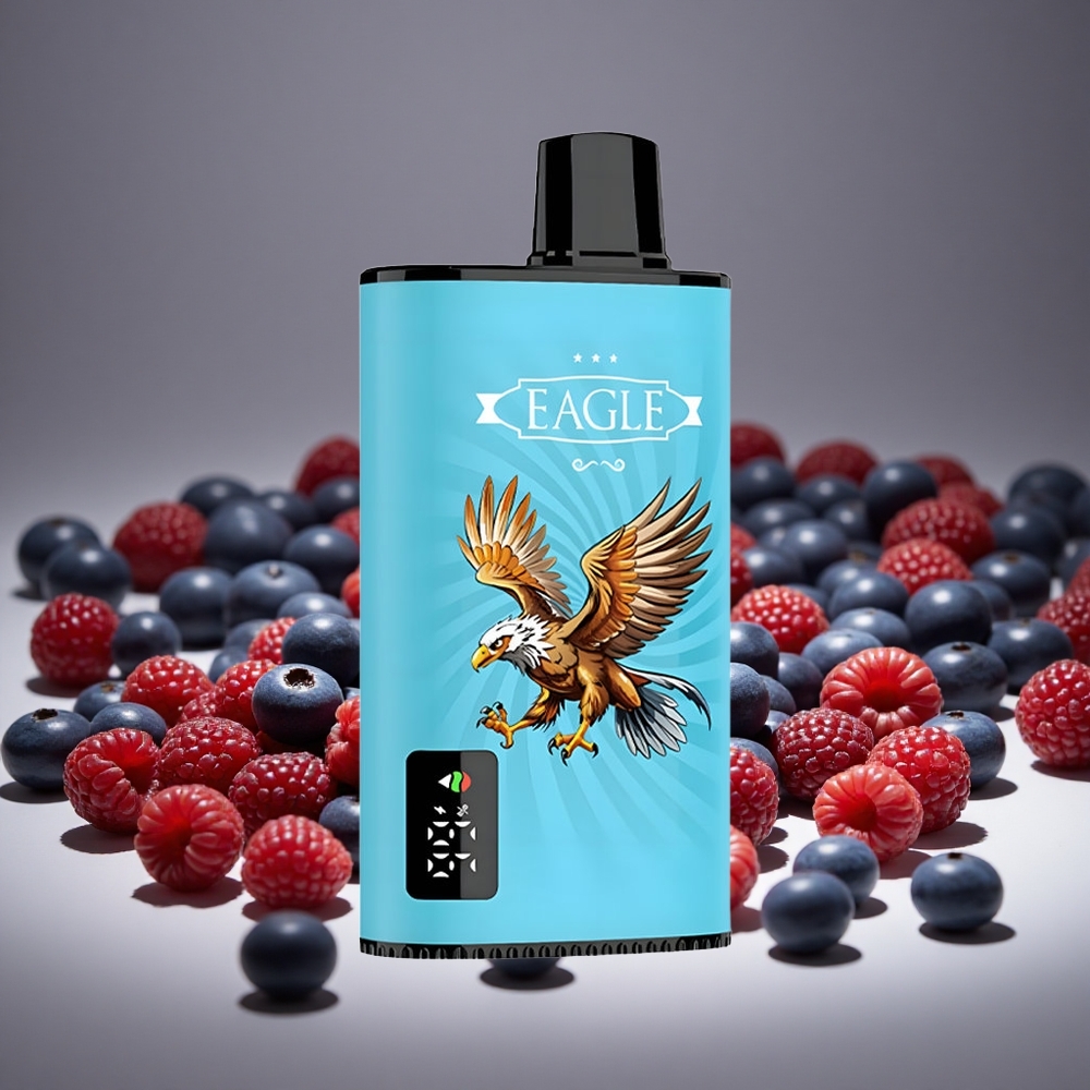 JNR EAGLE Smart 23000 Puffs Blueberry Sour Raspberry Disposable Vape with Digital Screen 1.0ohm Mesh Coil Adjustable Airflow