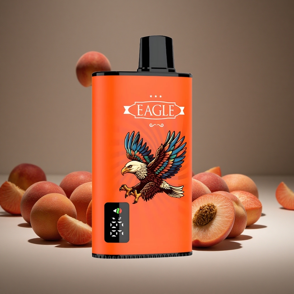 JNR EAGLE Smart 23000 Puffs Juicy Peaches Disposable Vape with Digital Screen 1.0ohm Mesh Coil 2% Nicotine