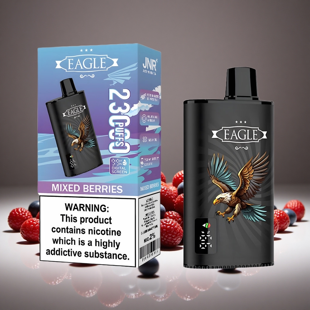 JNR EAGLE Smart 23000 Puffs Mixed Berries Disposable Vape with Digital Screen 1.0ohm Mesh Coil Type-C Charge