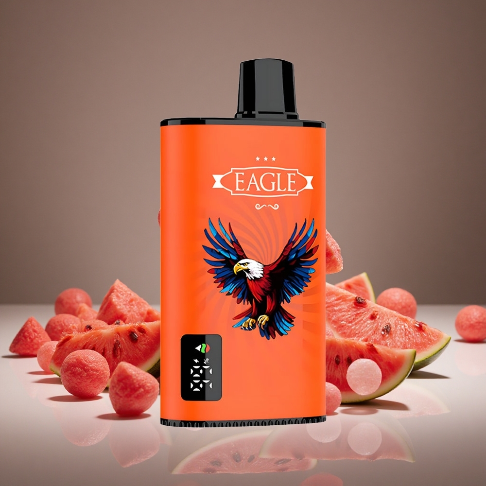 JNR EAGLE Smart 23000 Puffs Watermelon Bubblegum Disposable Vape with Digital Screen 1.0ohm Mesh Coil 750mAh Battery 25ml E-liquid
