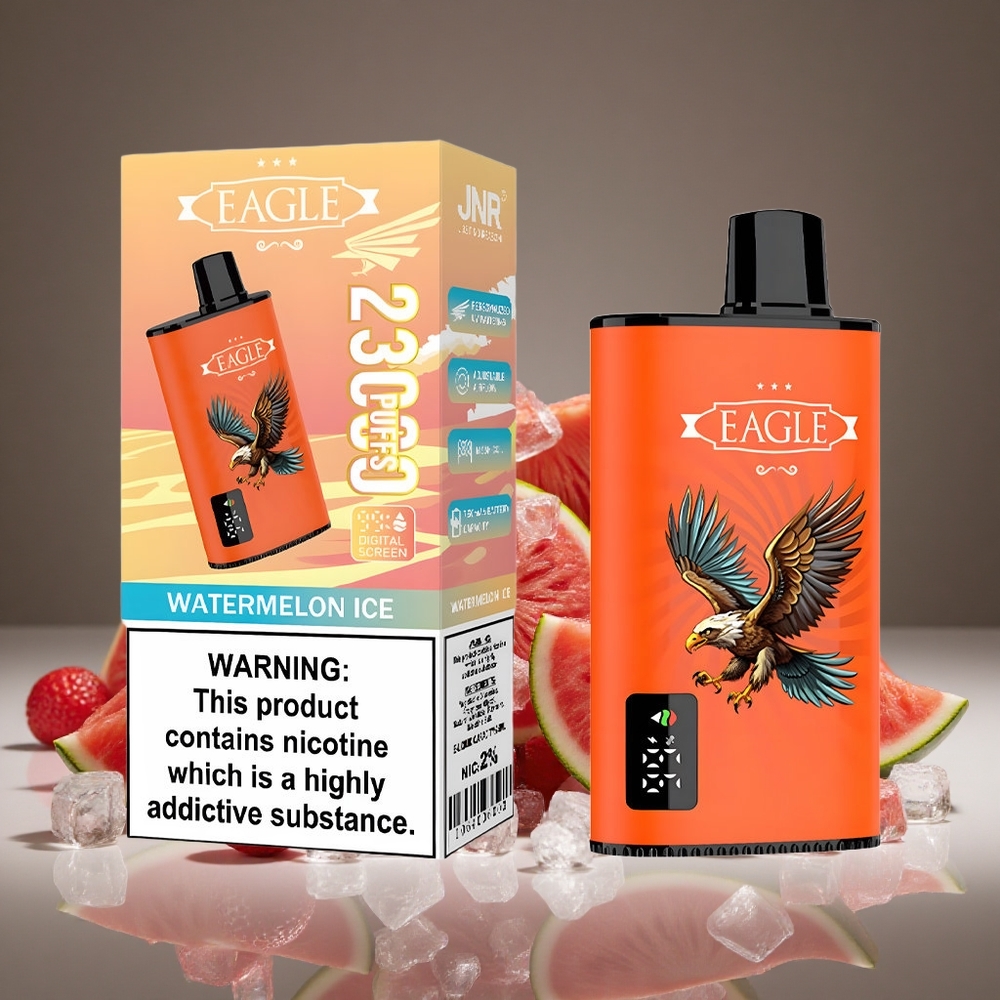 JNR EAGLE Smart 23000 Puffs Watermelon Ice Disposable Vape with Digital Screen 1.0ohm Mesh Coil 750mAh Battery