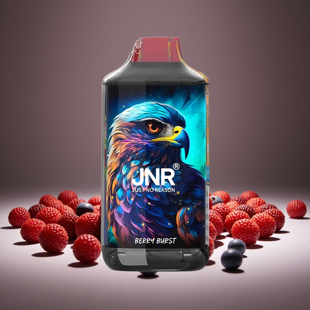 JNR Falcon 16000 Puffs Berry Burst 850mAh Battery 22ml E-liquid Dual Mesh Type C LED Display 0%/2% Nicotine