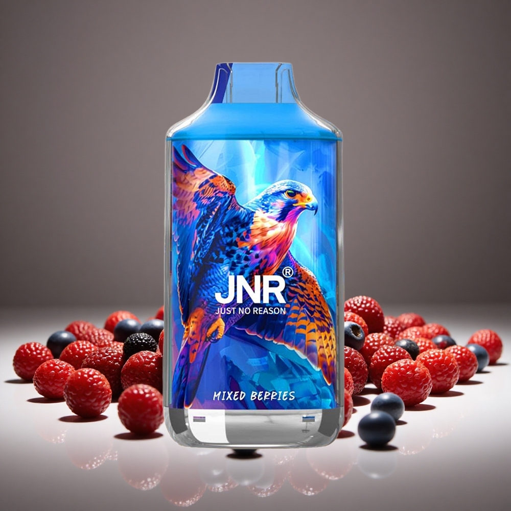 JNR Falcon 16000 Puffs Mixed Berries 850mAh Battery 22ml E-liquid Dual Mesh Type C 0%/2% Nicotine