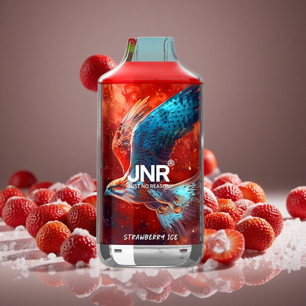 JNR Falcon 16000 Puffs Strawberry Ice 850mAh Battery 22ml E-liquid Dual Mesh Type C/Lightning 0%/2% Nicotine