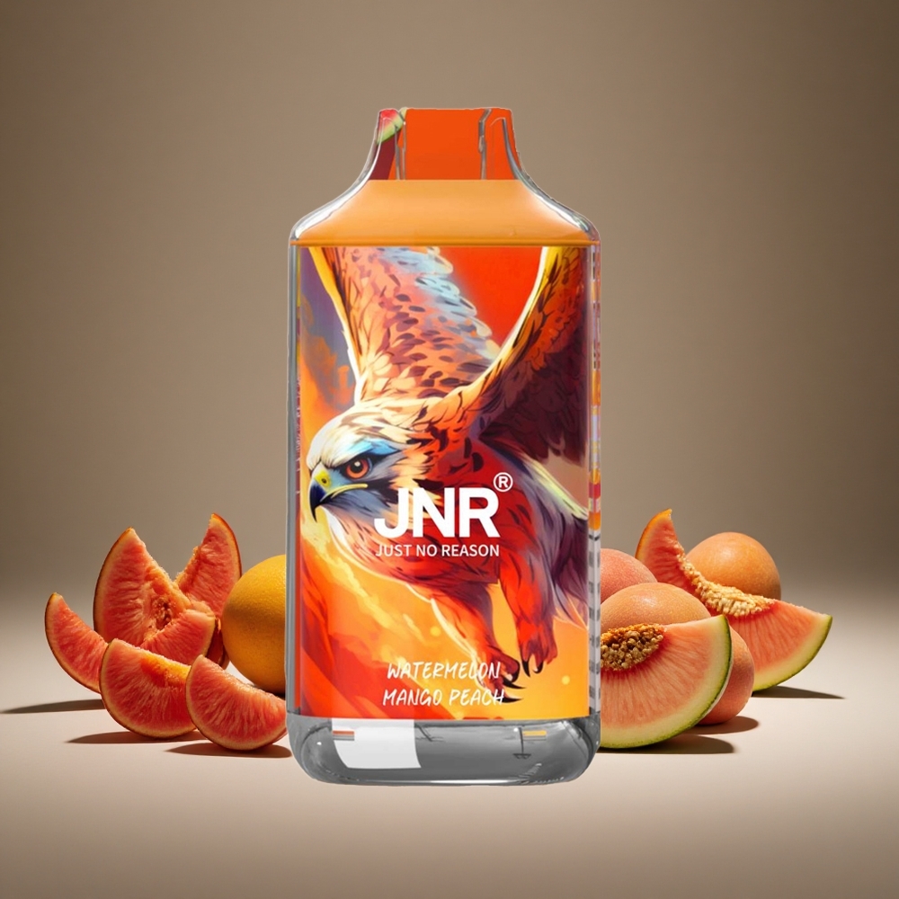 JNR Falcon 16000 Puffs Watermelon Mango Peach 850mAh Battery 22ml E-liquid Dual Mesh 0%/2% Nicotine