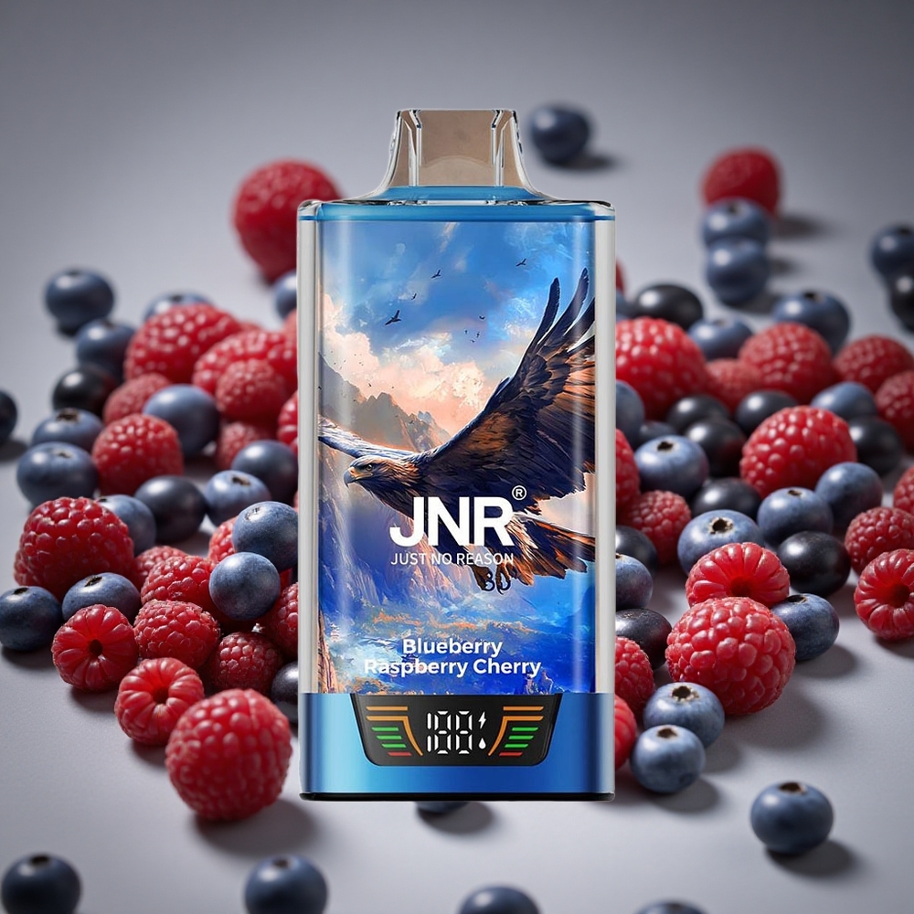 JNR Falcon Pro 28000 Disposable Vape Blueberry Raspberry Cherry 30ml E-liquid 5% Nicotine USB-C