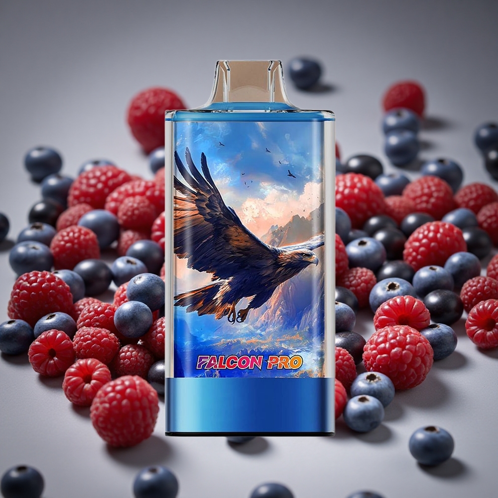 JNR Falcon Pro 28000 Disposable Vape Blueberry Raspberry Cherry 30ml E-liquid 5% Nicotine USB-C