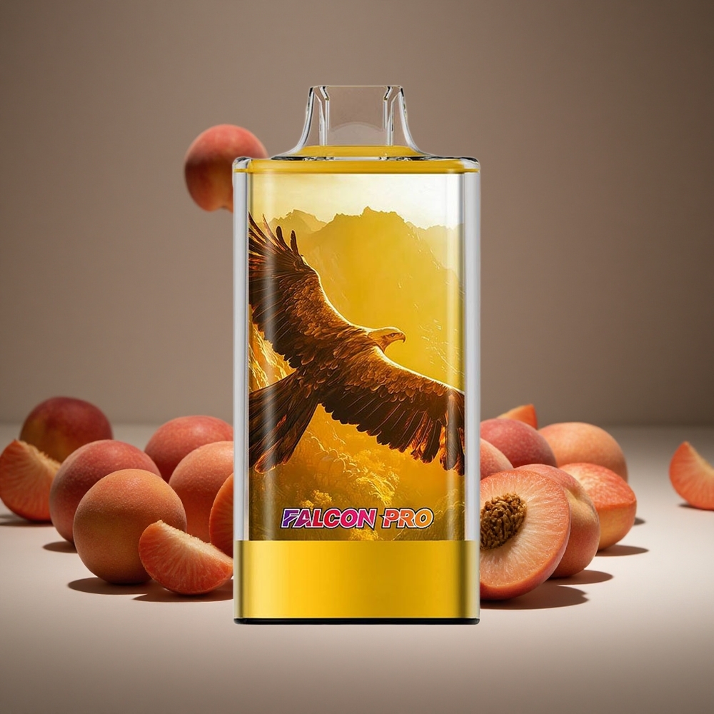 JNR Falcon Pro 28000 Juicy Peaches 30ml E-liquid 5% Nicotine Nic Dual Mesh USB-C