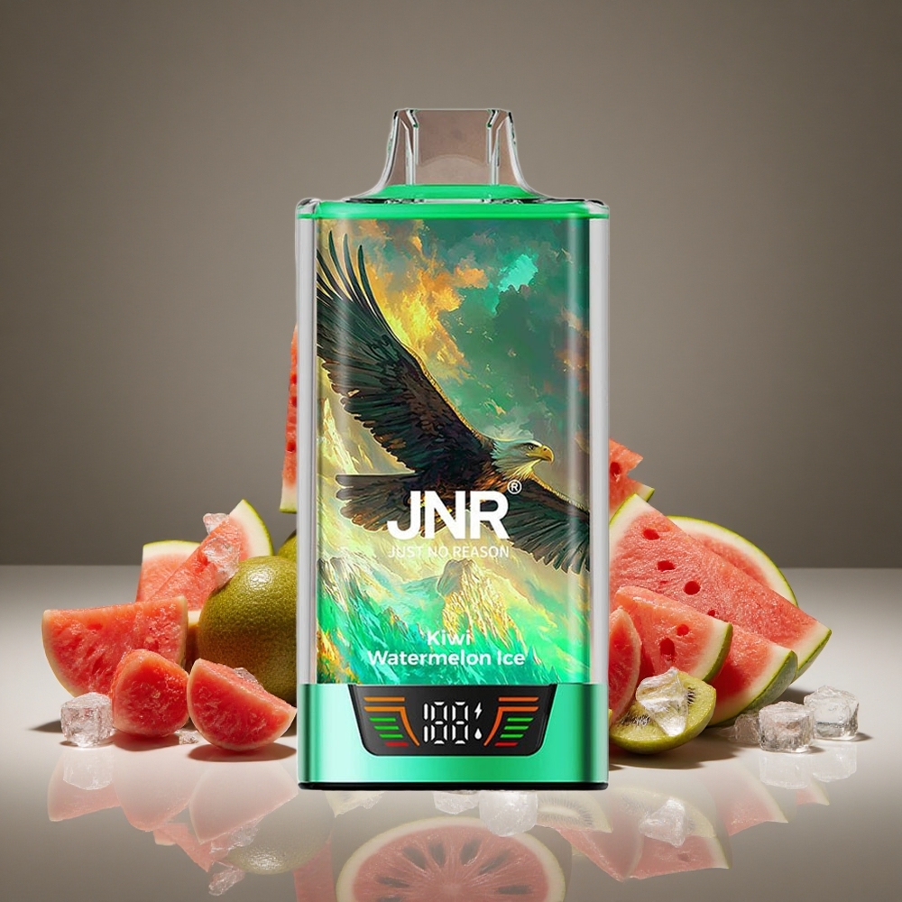 JNR Falcon Pro 28000 Kiwi Watermelon Ice 30ml E-liquid 5% Nicotine Smart Display USB-C