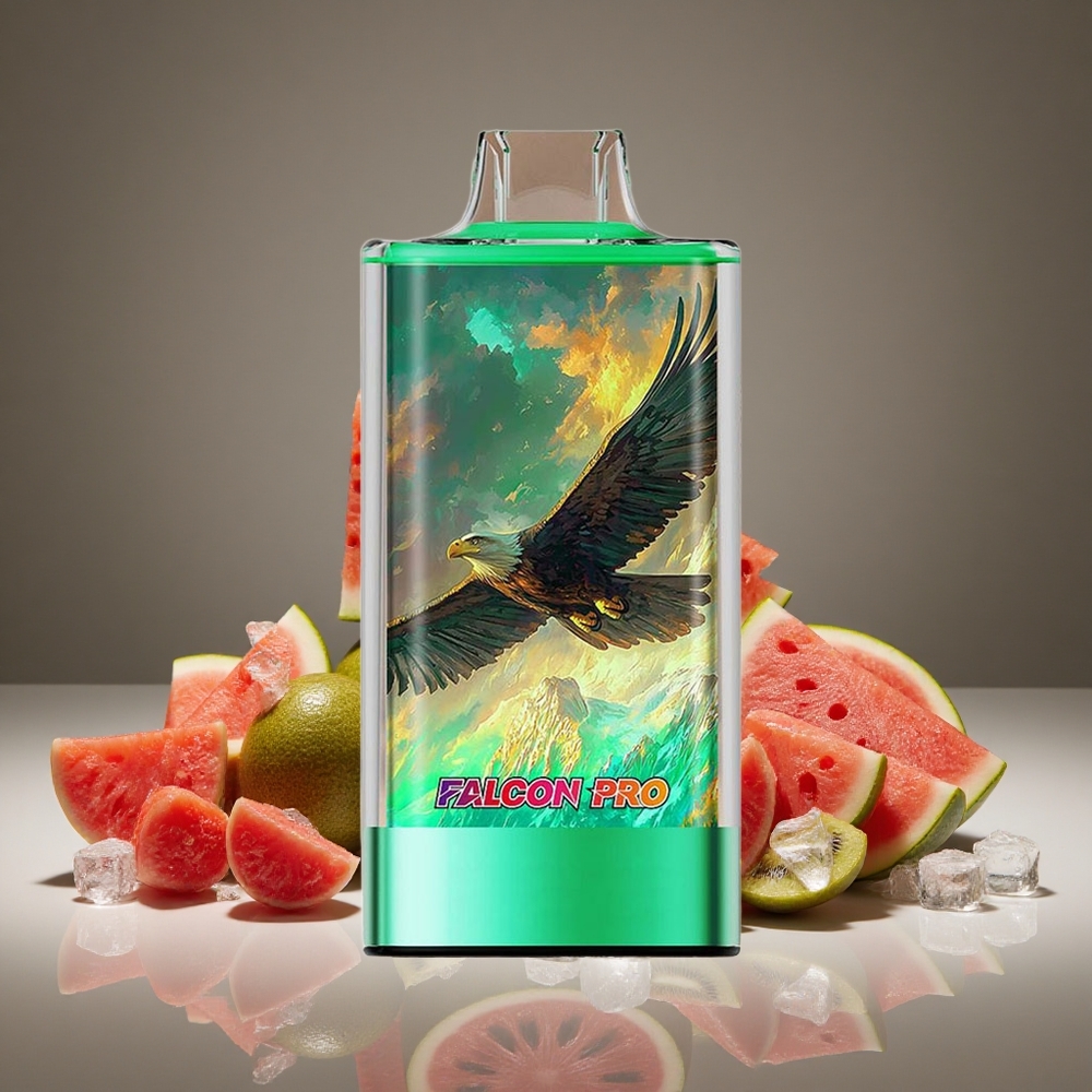 JNR Falcon Pro 28000 Kiwi Watermelon Ice 30ml E-liquid 5% Nicotine Smart Display USB-C
