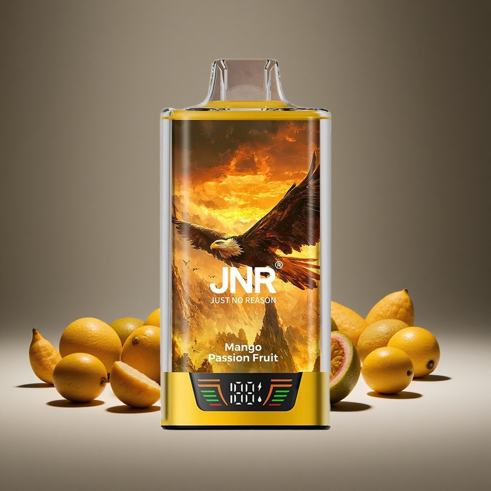 JNR Falcon Pro 28000 Mango Passion Fruit 30ml E-liquid 5% Nicotine Smart Display Dual Mesh