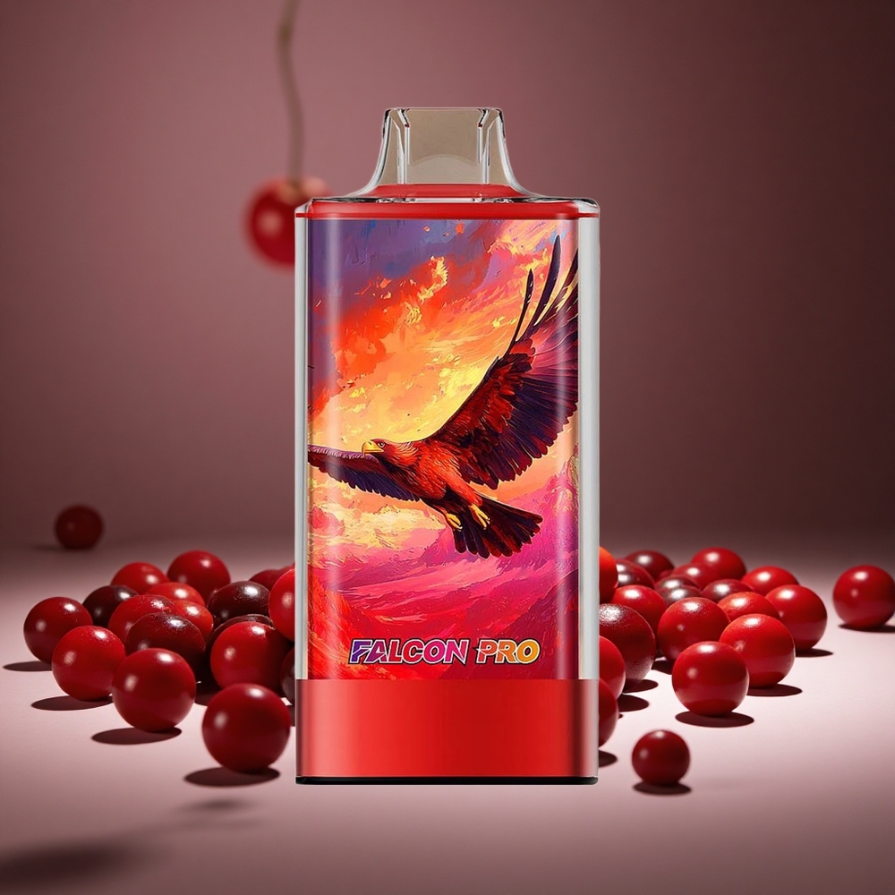 JNR Falcon Pro 28000 Puffs Cherry Cola 30ml E-liquid 5% Nicotine Nic Dual Mesh USB-C
