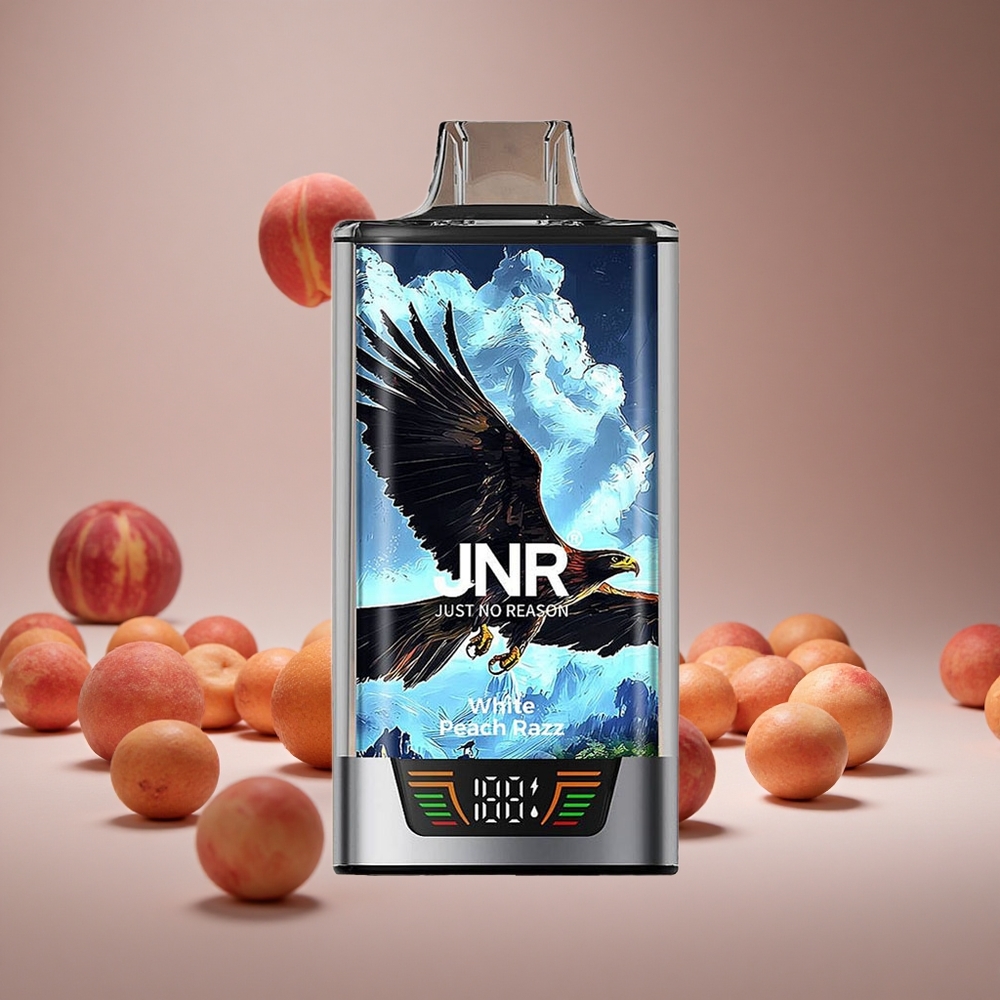 JNR Falcon Pro 28000 Puffs White Peach Razz 30ml E-liquid 5% Nicotine USB-C