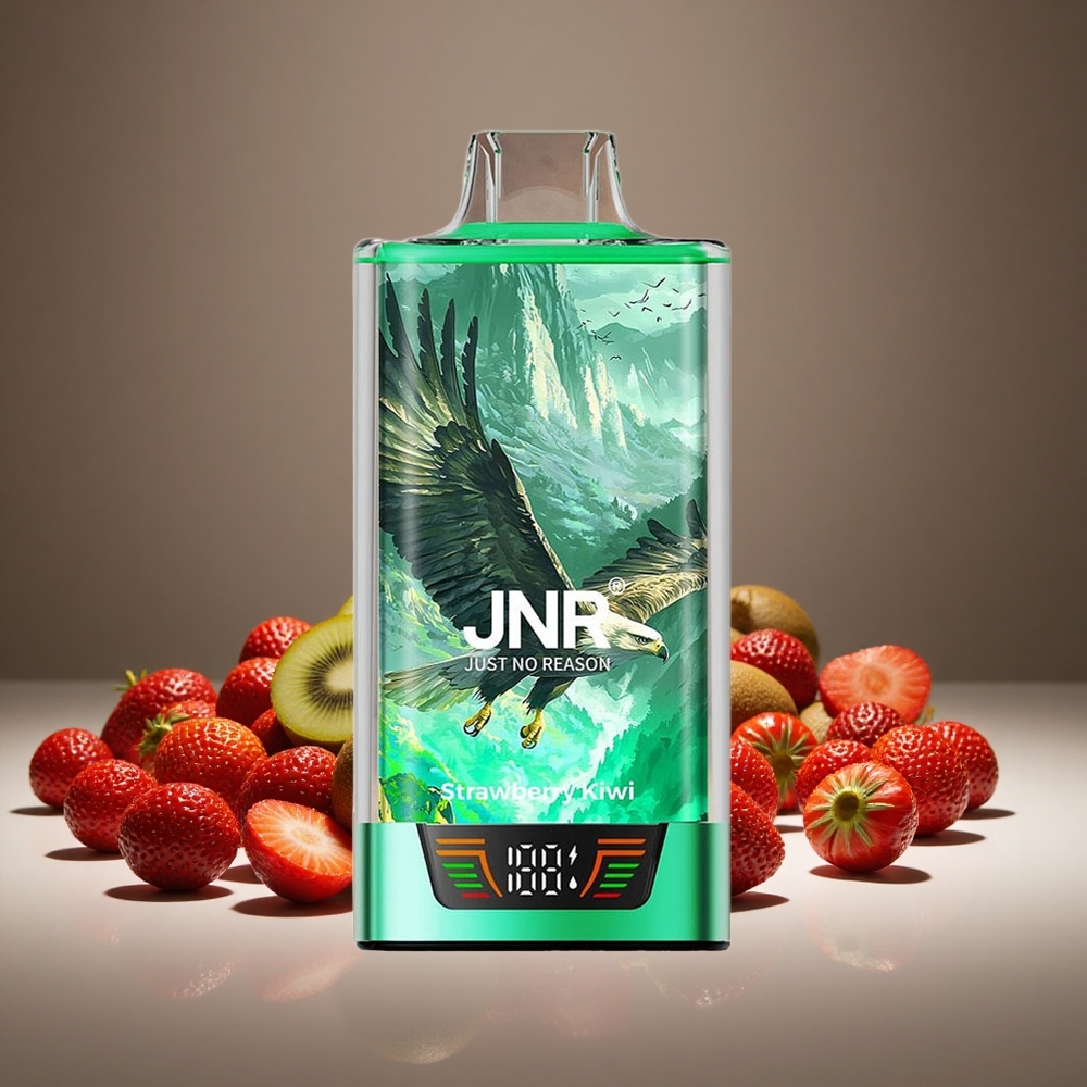 JNR Falcon Pro 28000 Strawberry Kiwi 30ml E-liquid 5% Nicotine Smart Display Dual Mesh