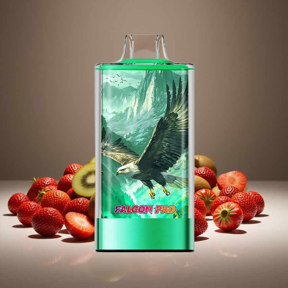 JNR Falcon Pro 28000 Strawberry Kiwi 30ml E-liquid 5% Nicotine Smart Display Dual Mesh