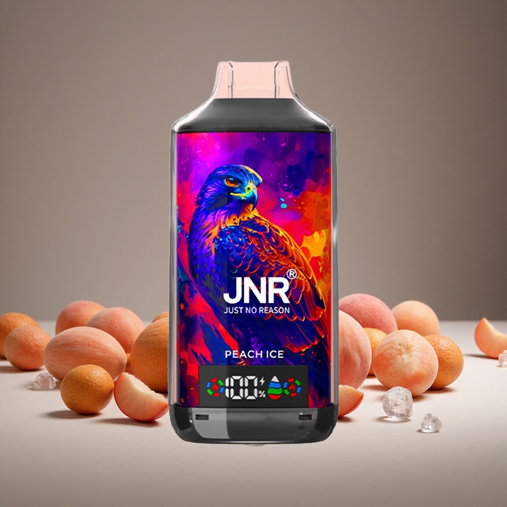 JNR Falcon X 18000 Puffs Peach Ice 24ml E-liquid 750mAh Battery Type-C Charge Dual Mesh 0%/2%/5% Nicotine