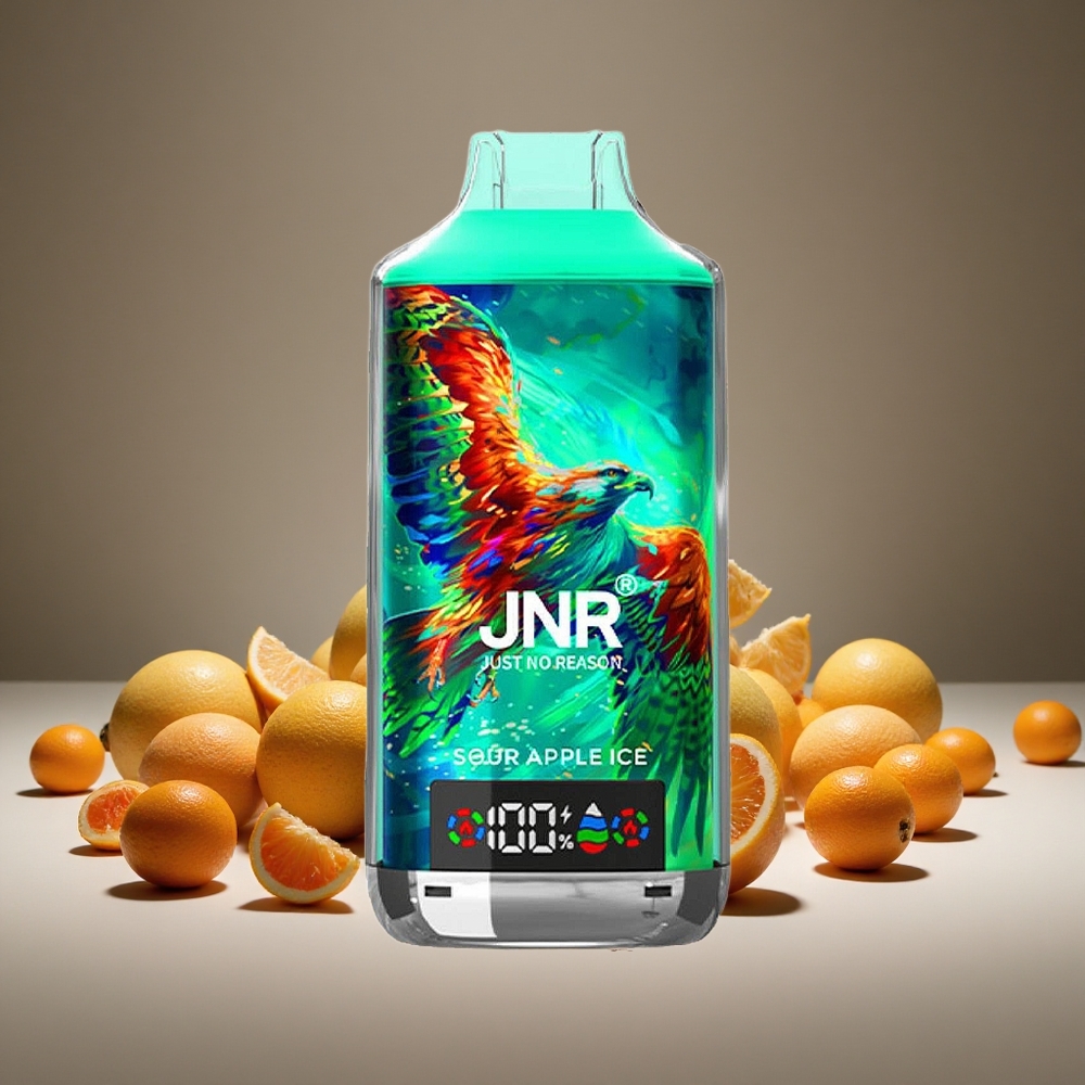 JNR Falcon X 18000 Puffs Sour Apple Ice 750mAh Battery 24ml E-liquid Dual Mesh Coil Type-C Charge