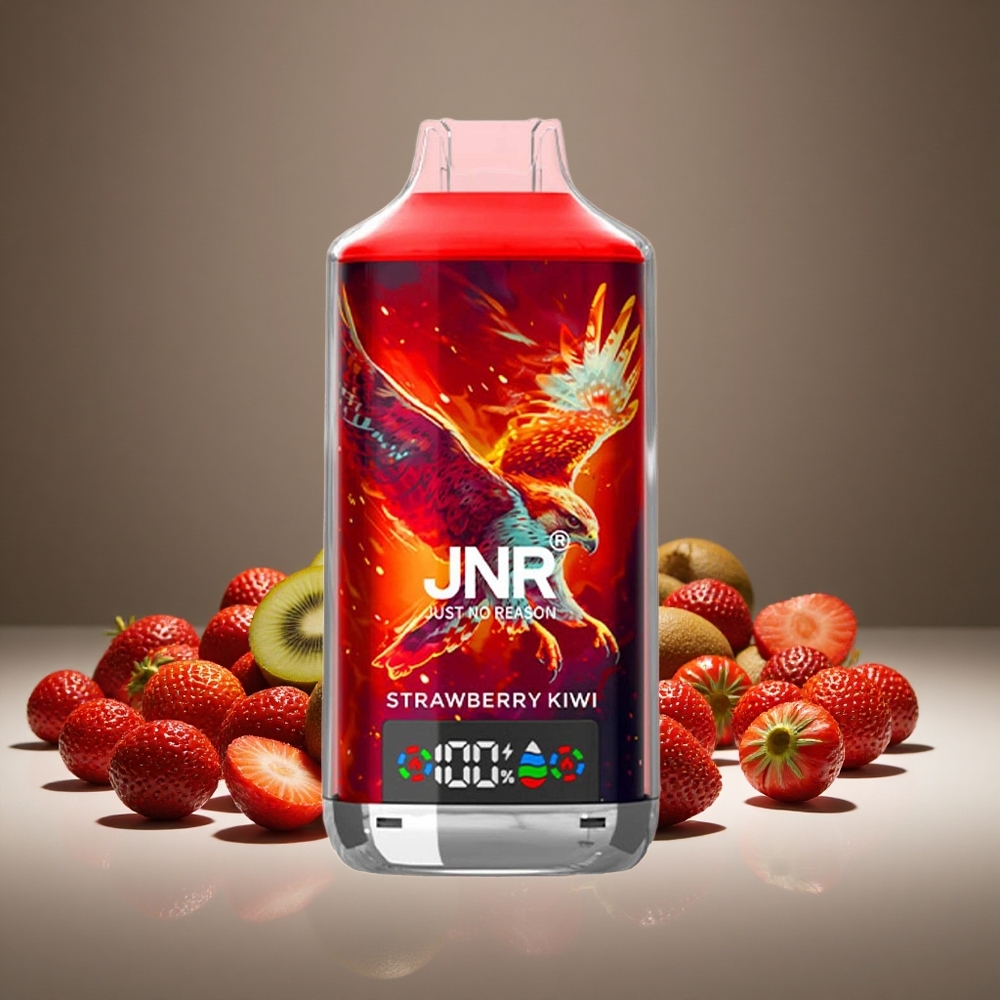 JNR Falcon X 18000 Puffs Strawberry Kiwi 750mAh Battery 24ml E-liquid Dual Mesh Coil Type-C Charge
