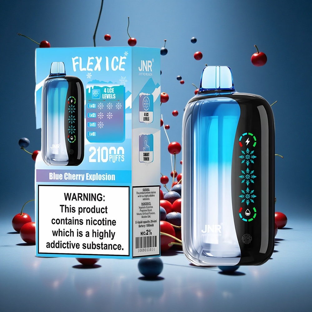 JNR Flex Ice 21000 Puffs Blue Cherry Explosion Disposable Vape 26ml E-liquid 1000mAh Battery Ice