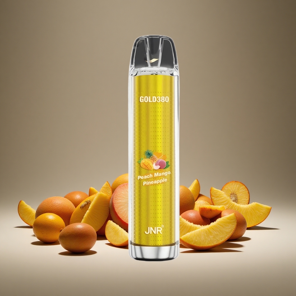 JNR Glod380 6000 Puffs Peach Mango Pineapple 1500mAh Battery 13ml E-liquid 0%/2%/5% Nicotine