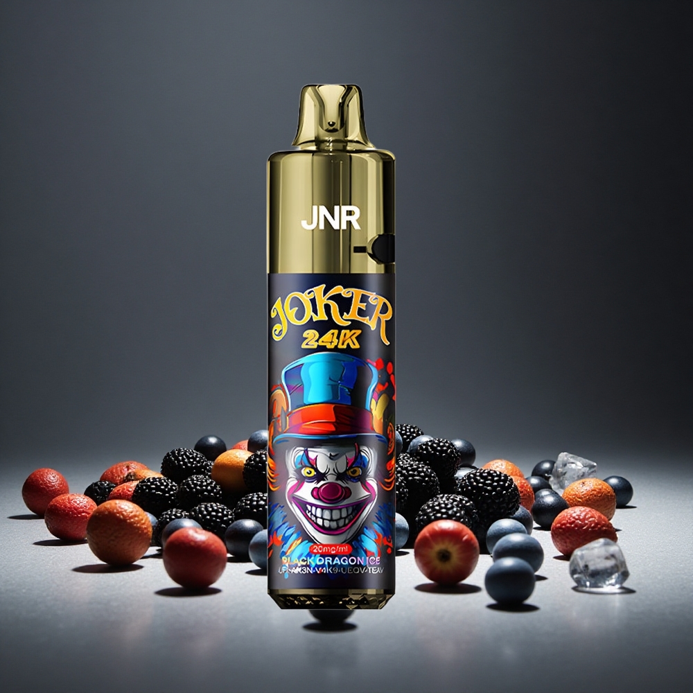 JNR Joker 24000 Puffs Black Dragon Ice Disposable Vape 2+10ml E-liquid Refillable 800mAh Battery