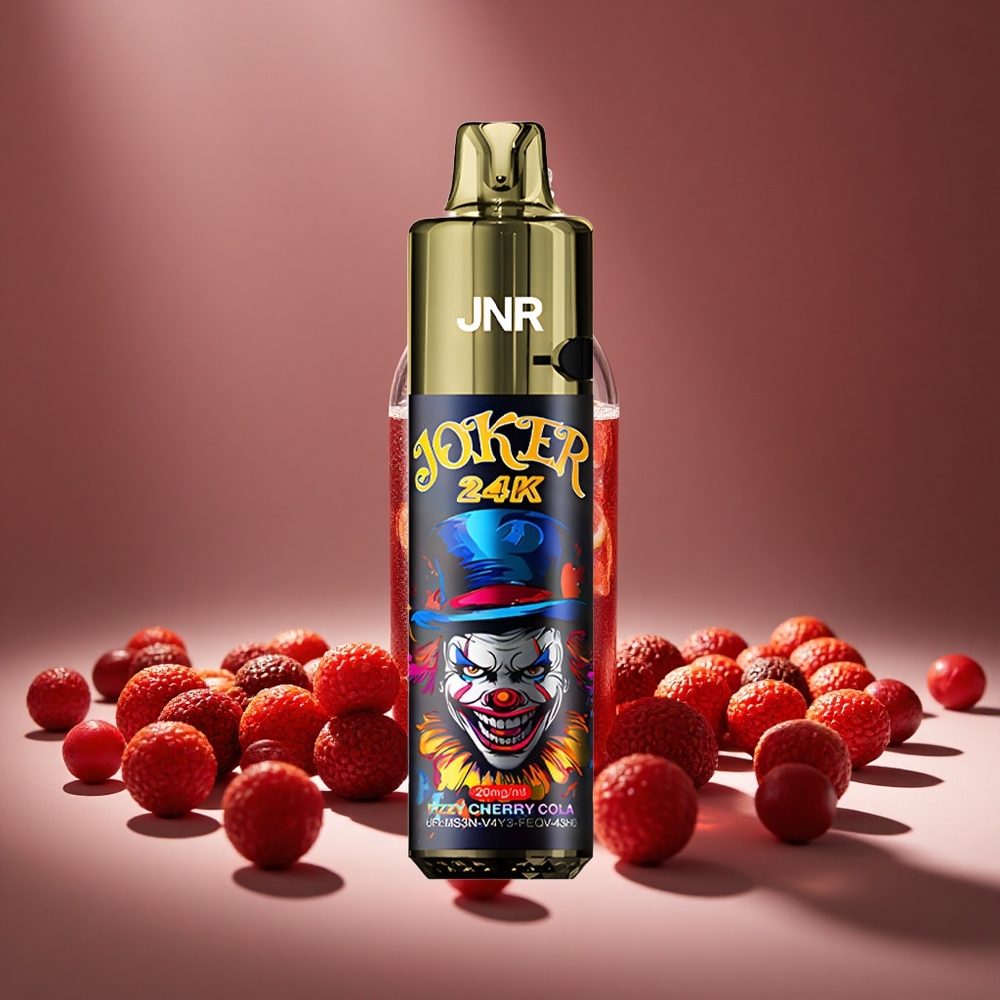 JNR Joker 24000 Puffs Fizzy Cherry Cola 2+10ml E-liquid Refillable 800mAh Battery Type-C Charge