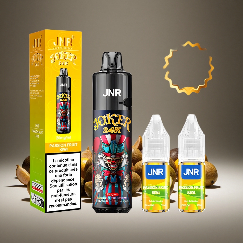 JNR Joker 24000 Puffs Passion Fruit Kiwi 2+10ml E-liquid Refillable 800mAh Battery
