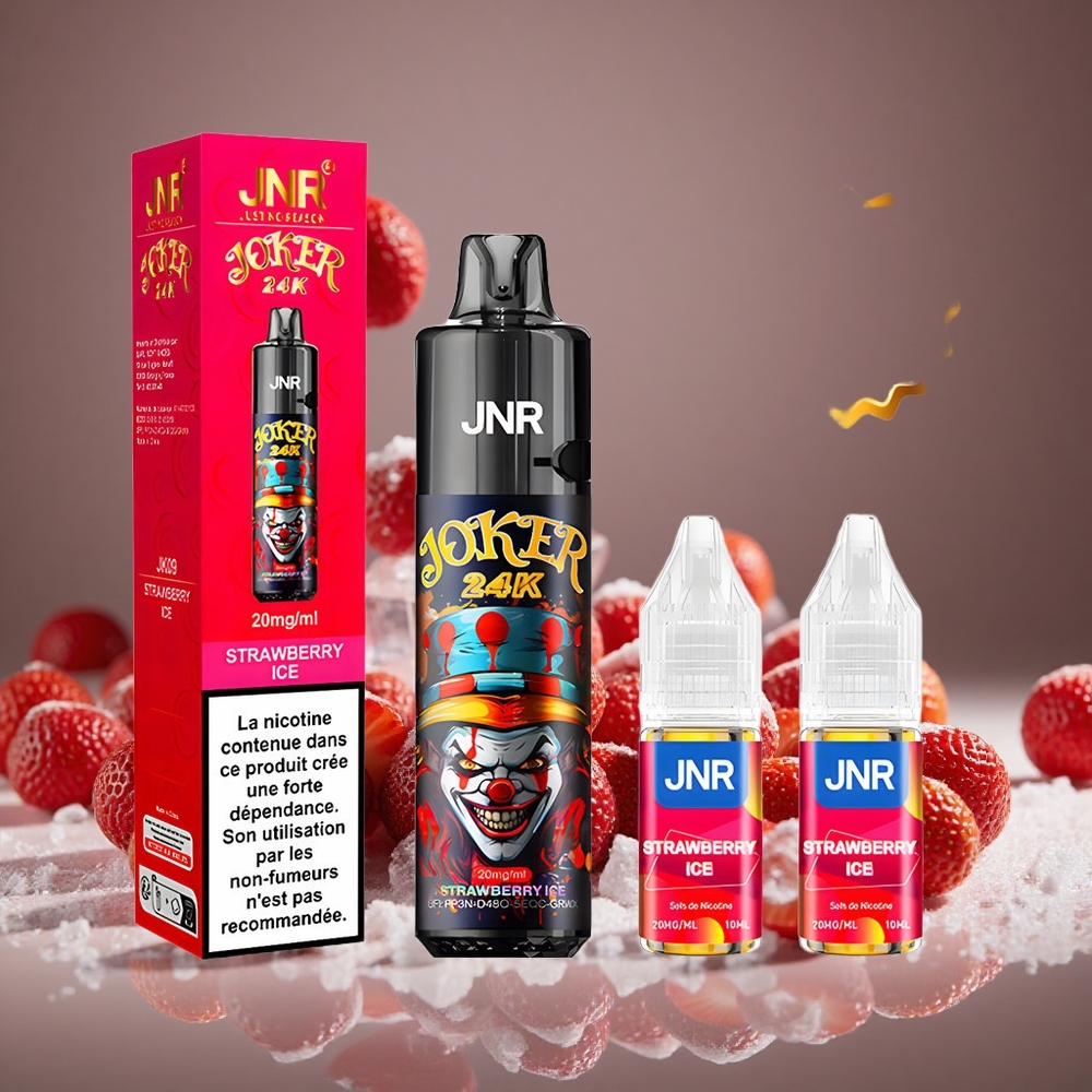 JNR Joker 24000 Puffs Strawberry Ice Disposable Vape 800mAh Battery 2% Nicotine